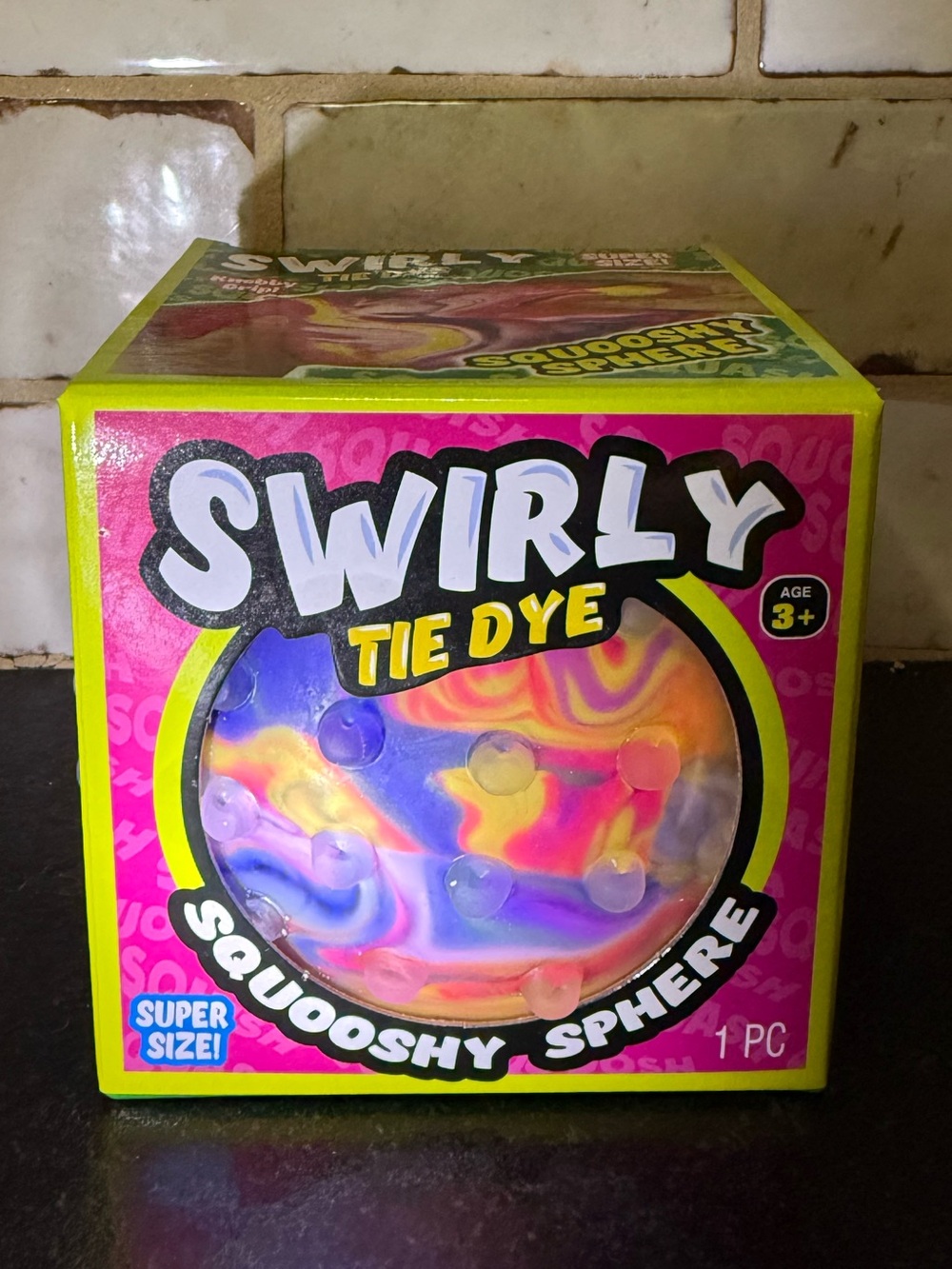 JA-RU Swirly Tie Dye Squooshy Sphere